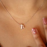 Silver Trio Bar Pendant With Chain